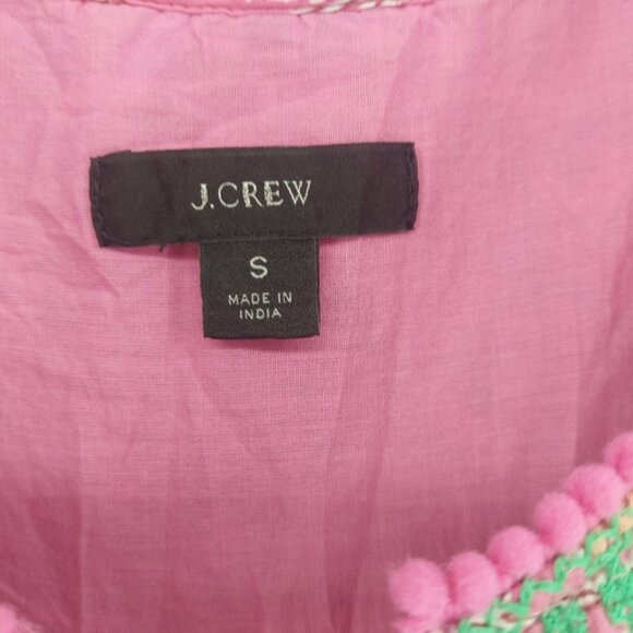 J Crew Embroidered Belted tunic dress in pink vines block print - Picture 4 of 10